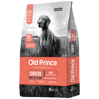 Imagen de ALIMENTO  BALANCEADO PERRO - OLD PRINCE NOVEL ADULTO CORDERO Y ARROZ MEDIUM Y LARGE  X 15 KG
