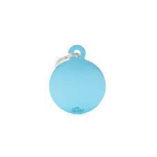 Imagen de ACCESORIOS PARA MASKOTAS -MEDALLA REDONDA CHICA CELESTE MFB55