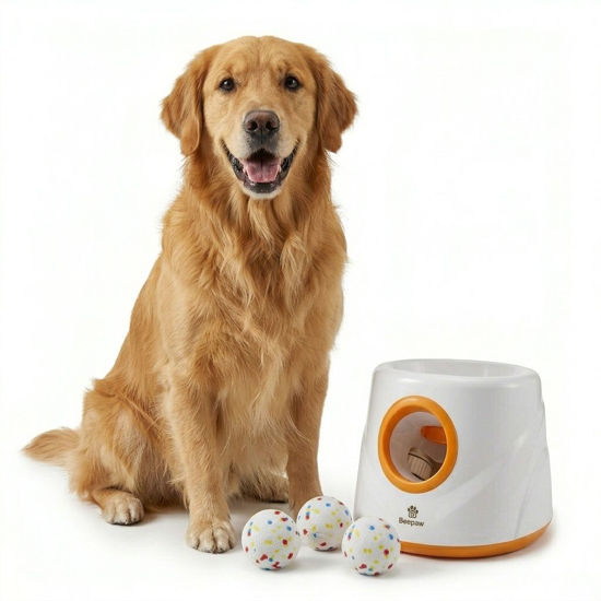 Imagen de ACCESORIOS PARA MASCOTAS - LPIS2,0N LANZAPELOTAS INTERACTIVO BEEPAW SHOOT-E 2,0 NARANJA